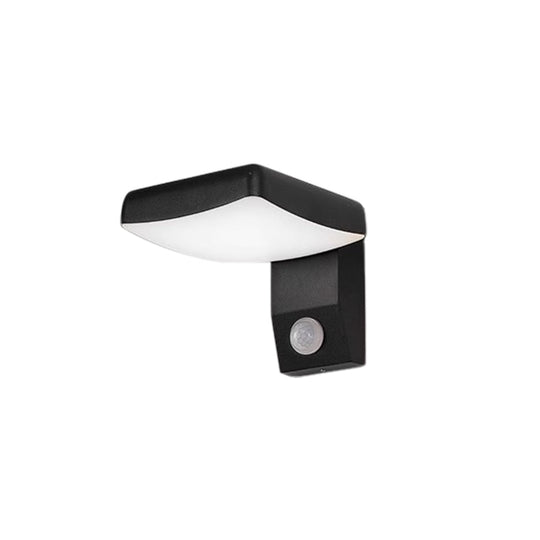 Black Motion Sensor Outdoor Wall Light Rotatable
