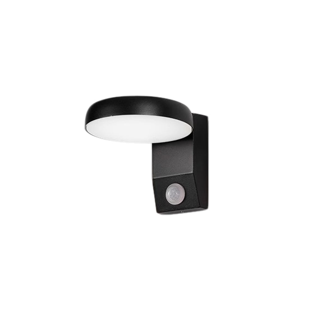 Black Motion Sensor Outdoor Wall Light Rotatable