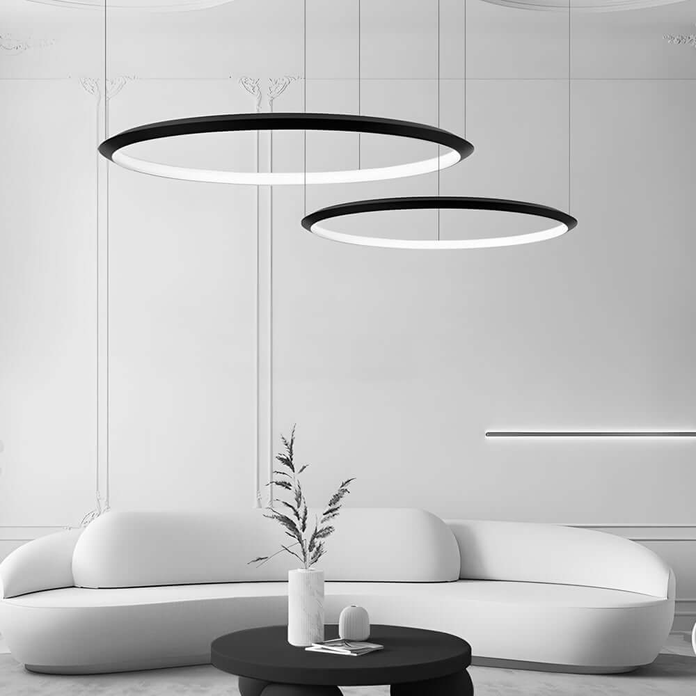 Black Ring LED Chandelier Pendant