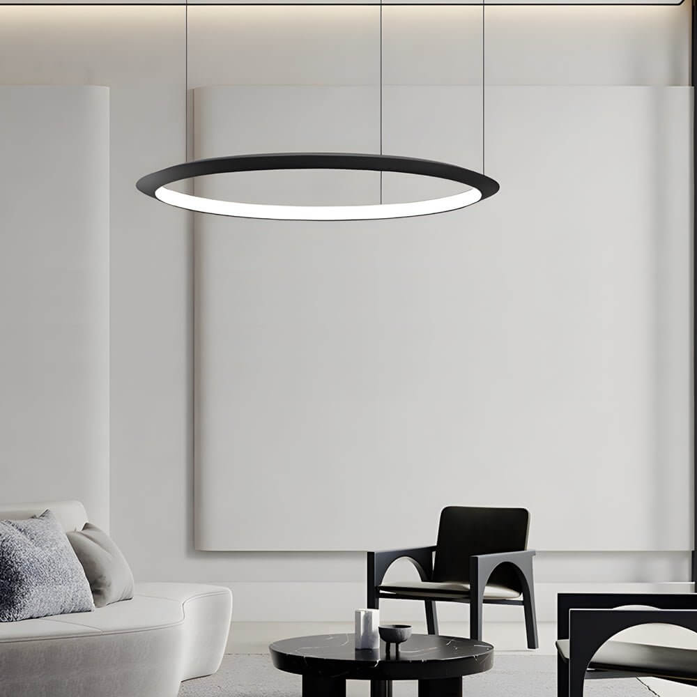 Black Ring LED Chandelier Pendant