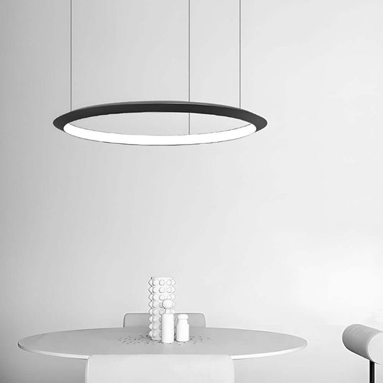 Black Ring LED Chandelier Pendant
