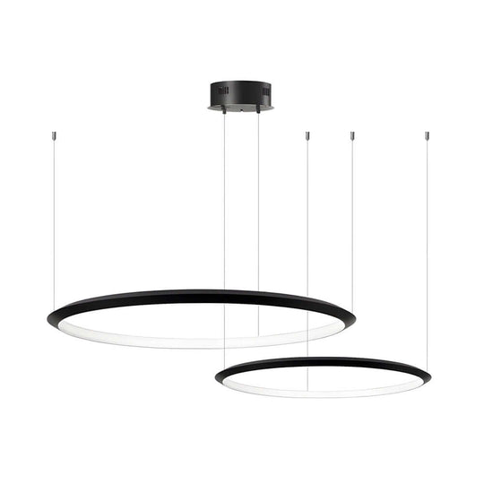 Black Ring LED Chandelier Pendant