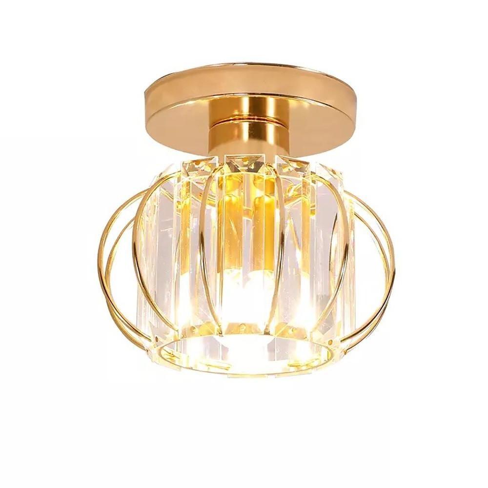 Multiple Oval LED Flush Mount Ceiling Light – Crystal & Metal
