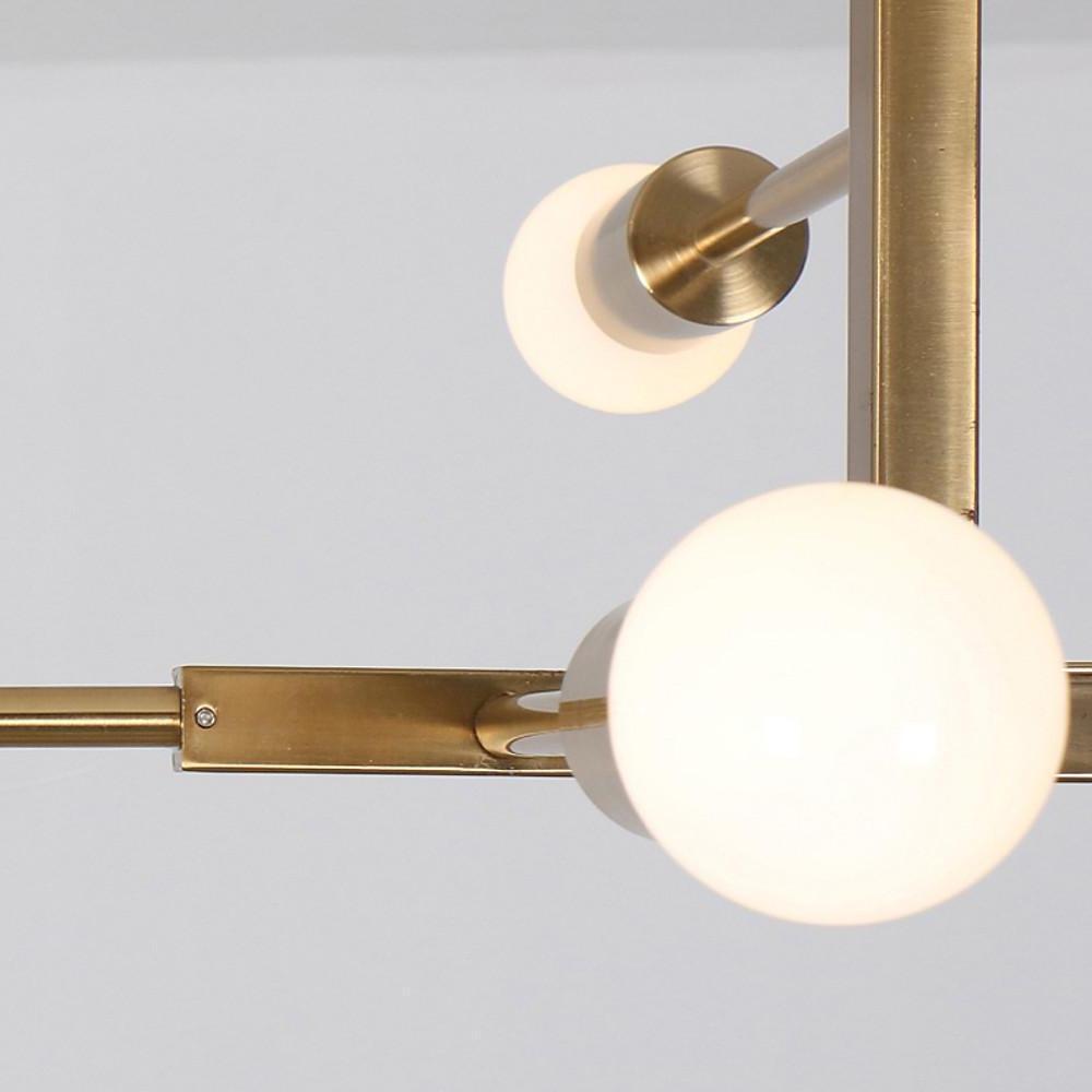 5 Light LED Artistic Glass and Metal Sputnik Chandelier