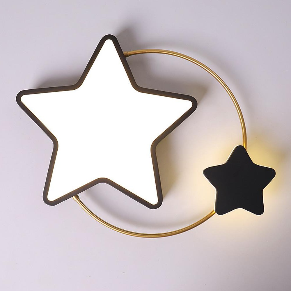 2 Star Shapes Flush Mount LED Ceiling Light for Bedroom