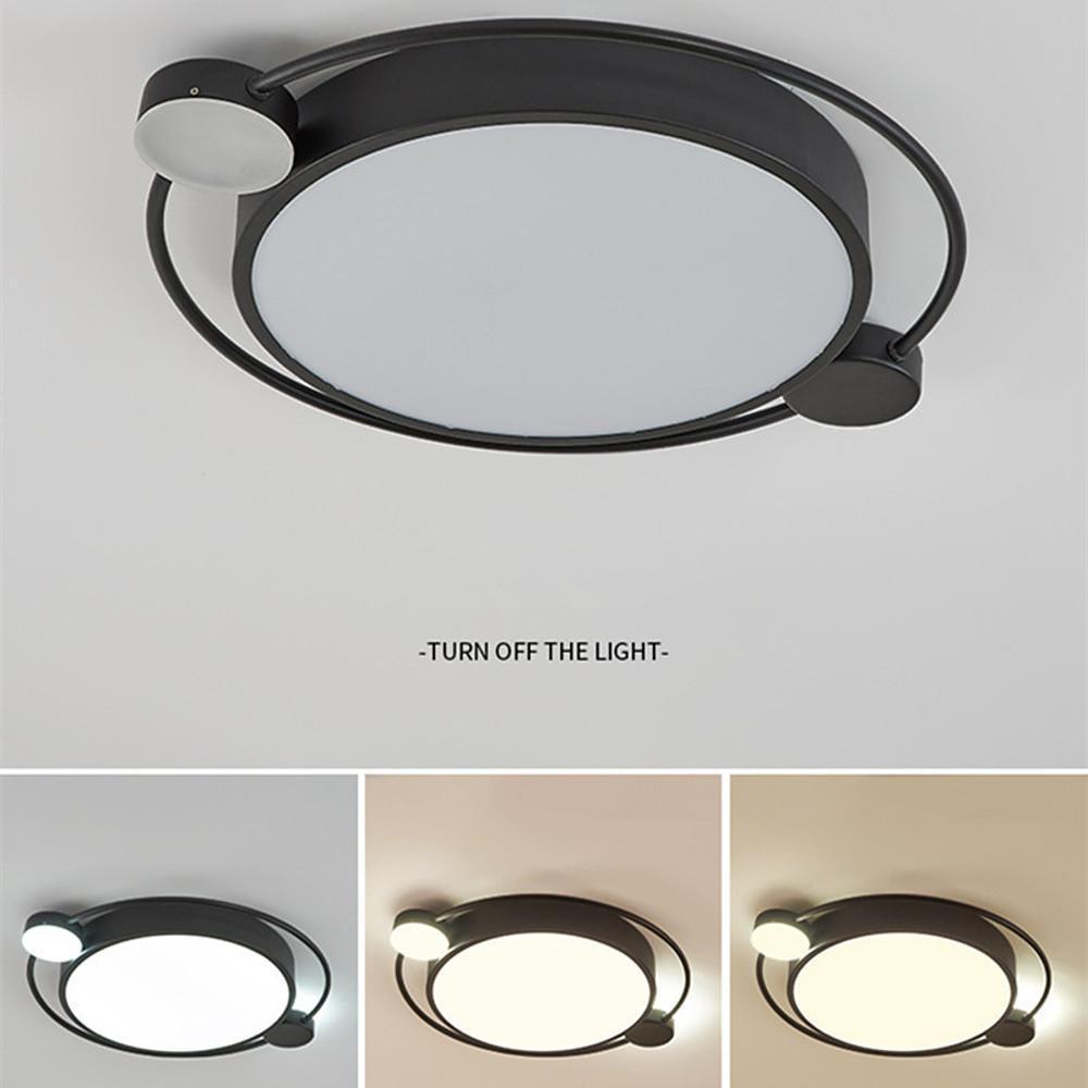 Modern Dual Round LED Flush Mount Ceiling Light – Gold and Black Finishes