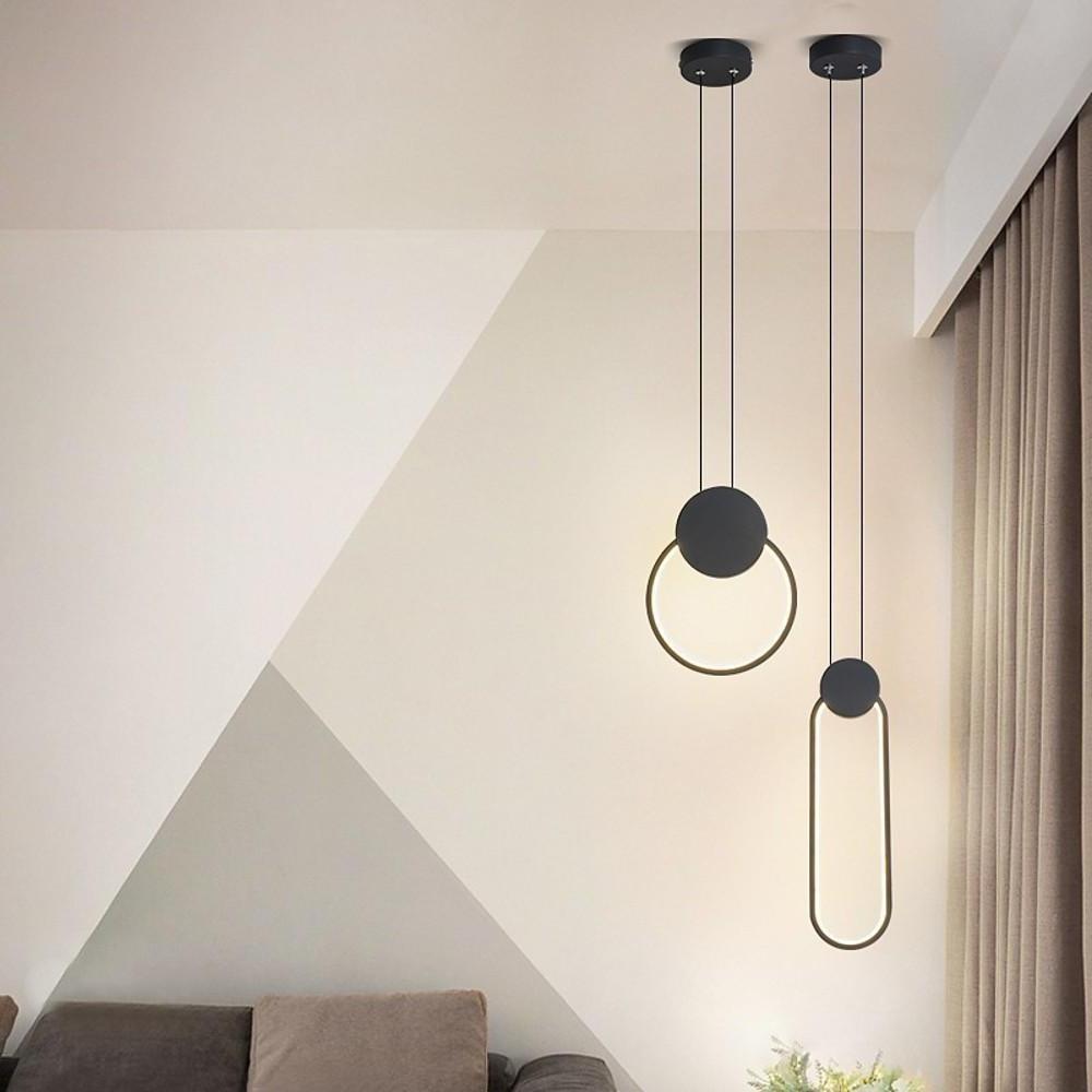Geometric LED Black Modern Pendant Light