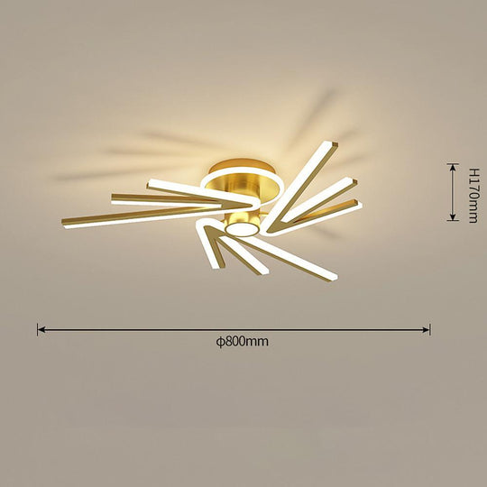 Abstract Tube Flower Shaped LED Nordic Flush Mount Ceiling Light