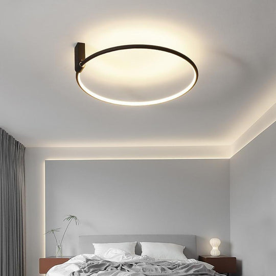 2-Circle Metal Abstract LED Flush Mount Ceiling Light