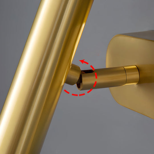 Brass Adjustable LED Wall Spotlight with Slender Design