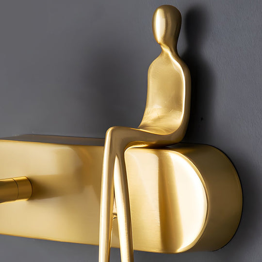 Brass Adjustable LED Wall Spotlight with Slender Design