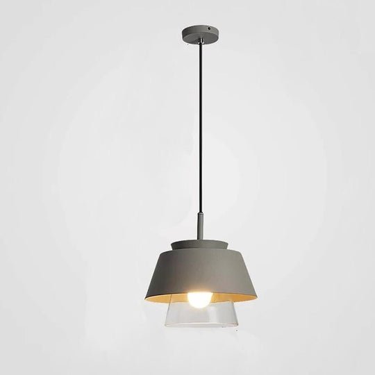 Traditional Metal Glass LED Modern Pendant Light Hanging Lamp