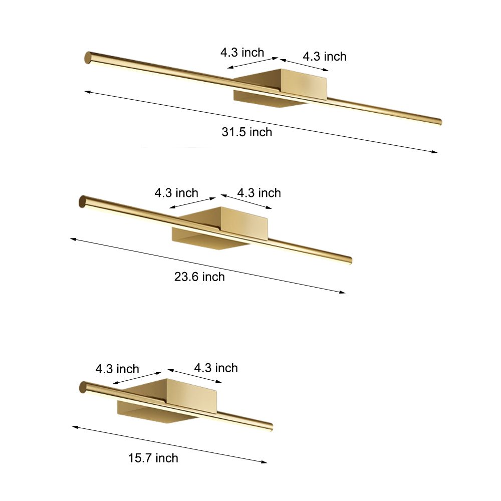 Brushed Brass Linear LED Vanity Light