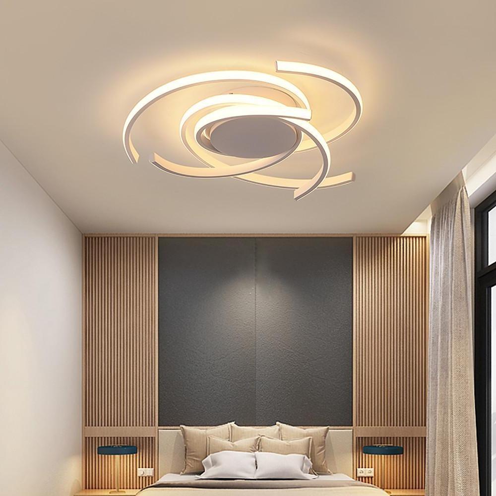 Abstract Curve Dimmable LED Nordic Ceiling Light Flush Mount Lamp