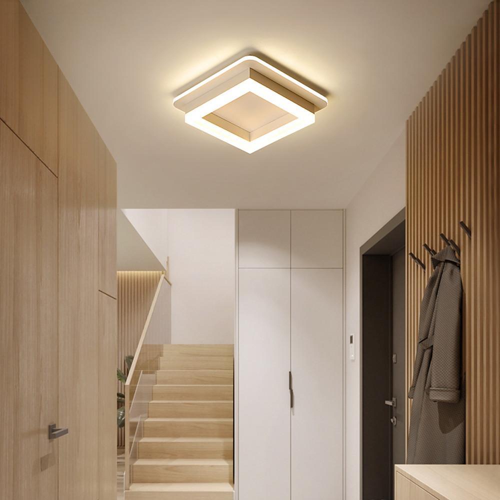 Metal Acrylic Square Design Flush Mount Modern LED Ceiling Light