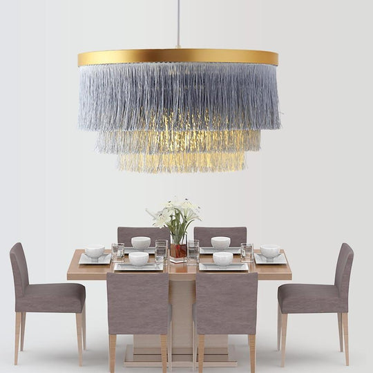 Gradated Drum Shade LED Contemporary Chandelier
