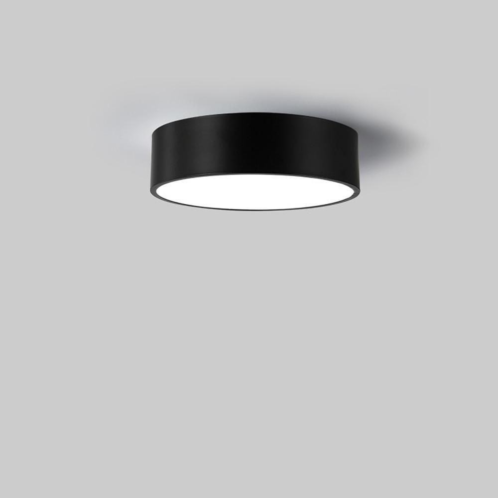Thick Cylindrical LED Black Modern Ceiling Lights – Flush Mount Fixture