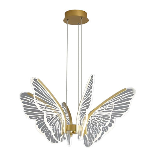 Butterflies LED Dimmable with Remote Control Modern Chandelier