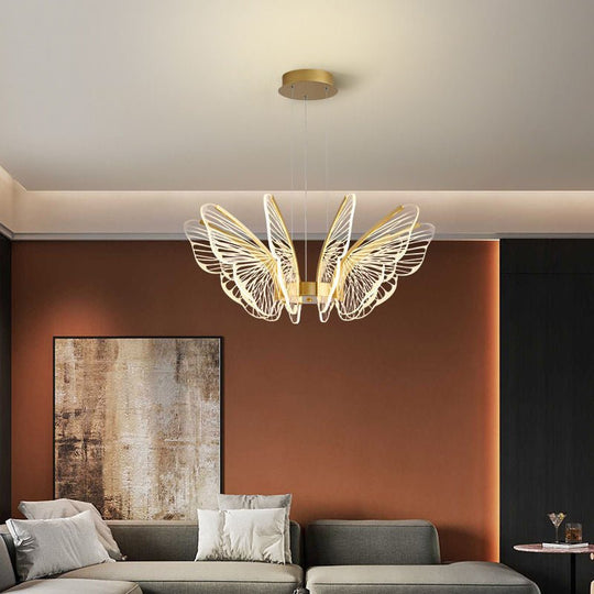 Butterflies LED Dimmable with Remote Control Modern Chandelier