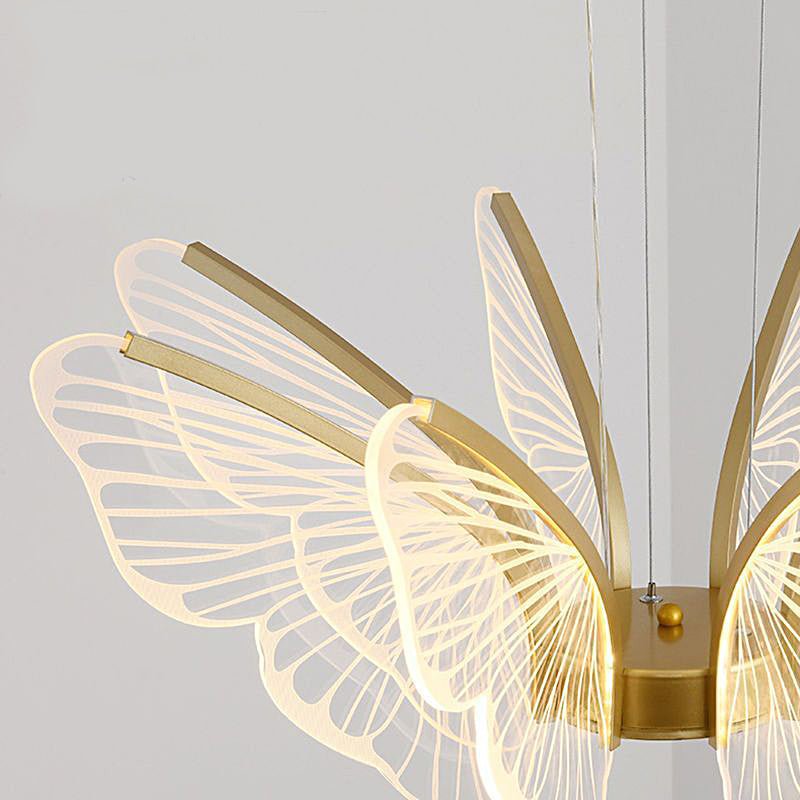 Butterflies LED Dimmable with Remote Control Modern Chandelier