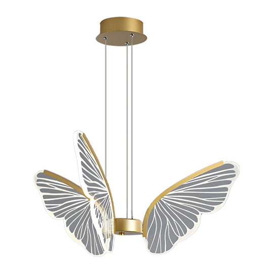 Butterflies LED Dimmable with Remote Control Modern Chandelier