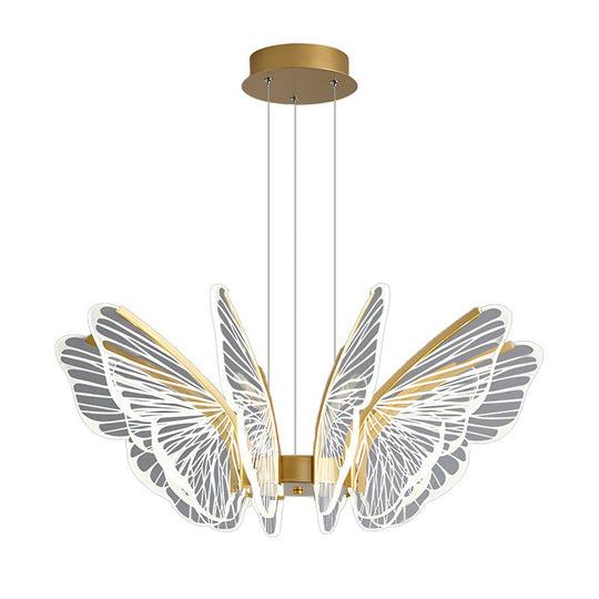 Butterflies LED Dimmable with Remote Control Modern Chandelier