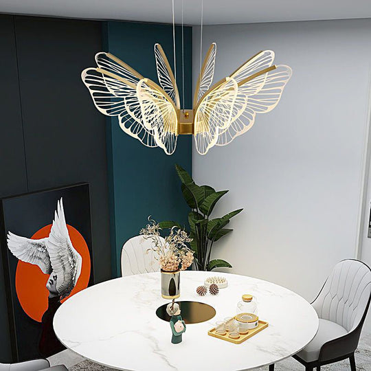 Butterflies LED Dimmable with Remote Control Modern Chandelier
