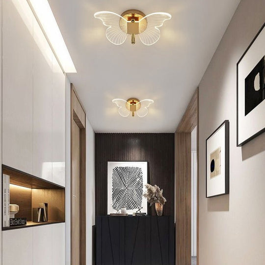 Butterflies Luxury Creative Three Step Dimming LED Wall Light