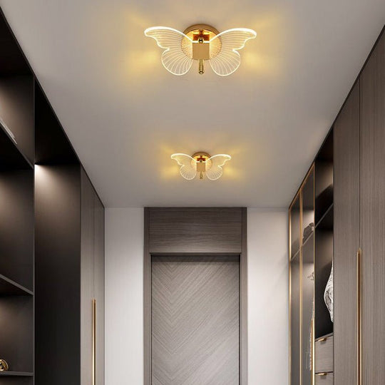 Butterflies Luxury Creative Three Step Dimming LED Wall Light