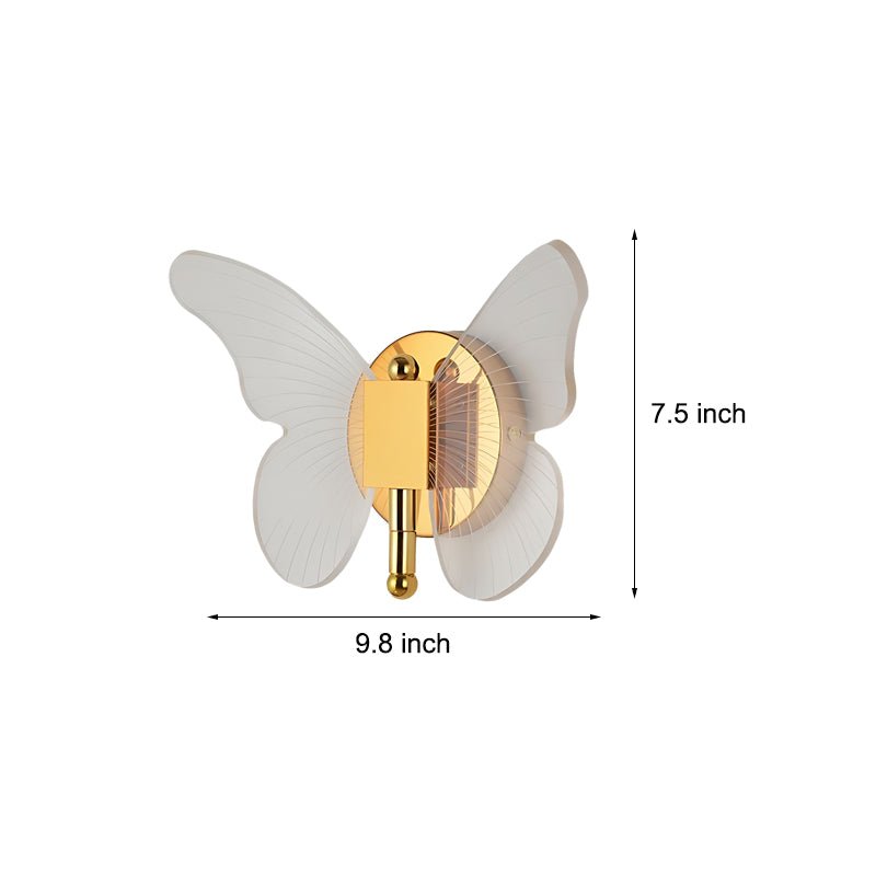 Butterflies Luxury Creative Three Step Dimming LED Wall Light
