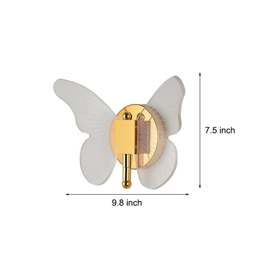 Butterflies Luxury Creative Three Step Dimming LED Wall Light