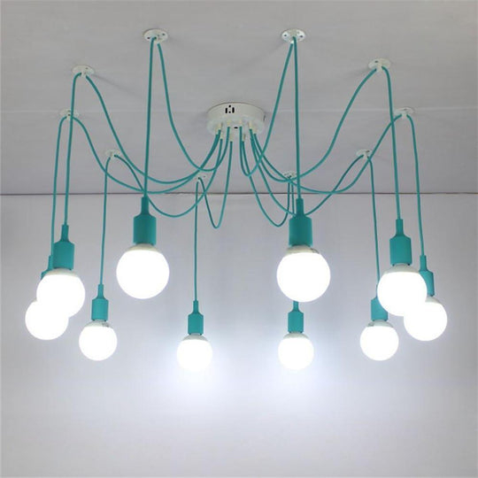 Cluster Spider Pendant Lighting 10 Heads DIY Adjustable Ceiling Light