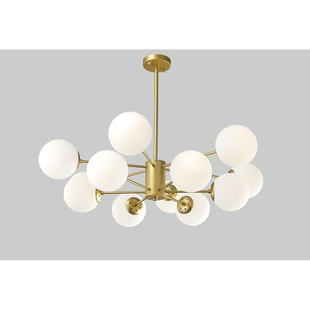 Globe Cluster Pendant Light Metal Glass LED Living Room Ceiling Light