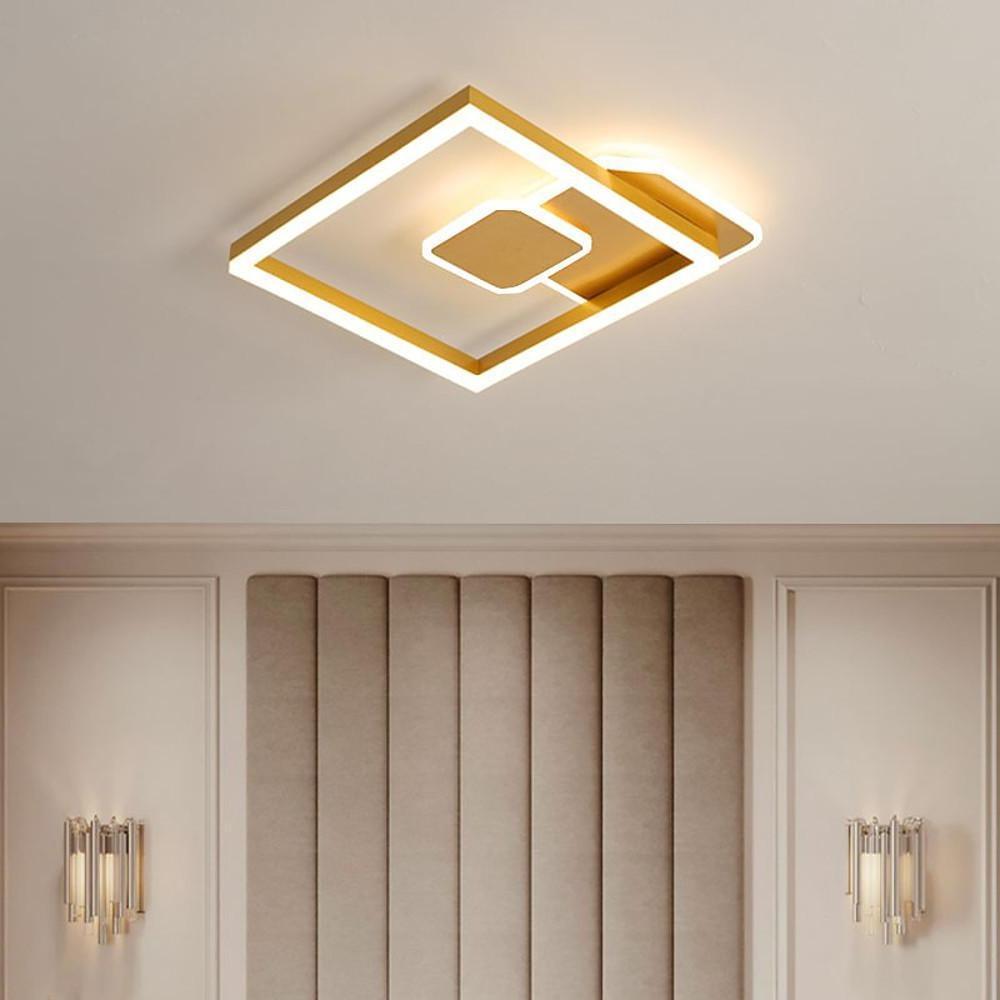 Abstract Square Dimmable LED Modern Flush Mount Ceiling Light