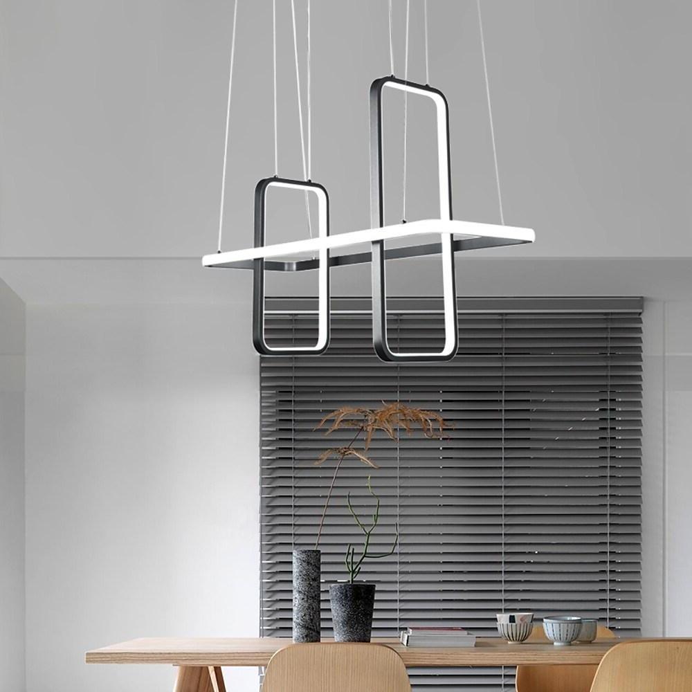 Rectangular LED Modern Chandelier Pendant Light Hanging Ceiling Light