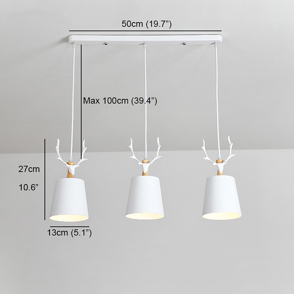 3 Light Antler Design LED Country Chandelier Hanging Ceiling Light