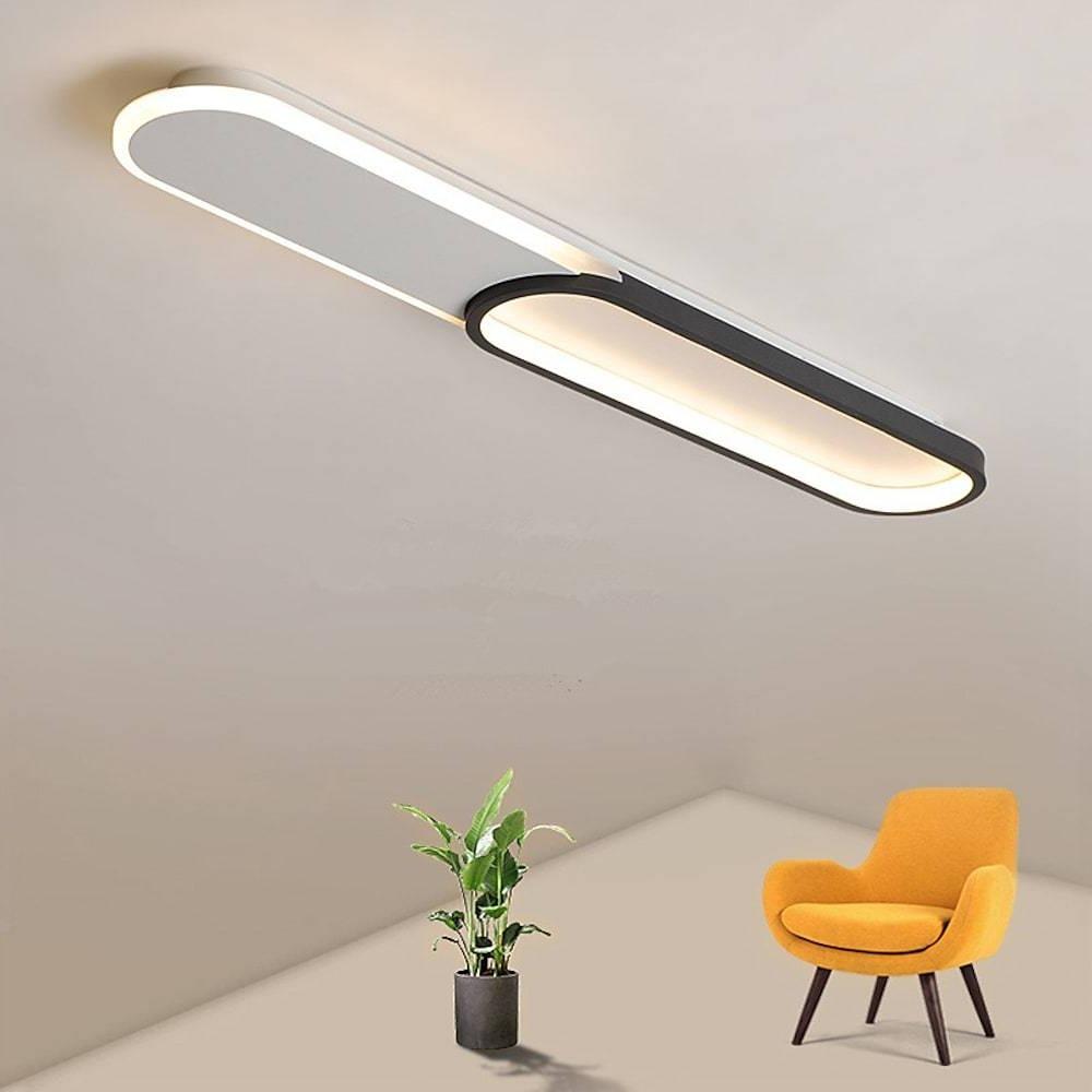 2 Rectangle Minimalist LED Flush Mount Ceiling Light