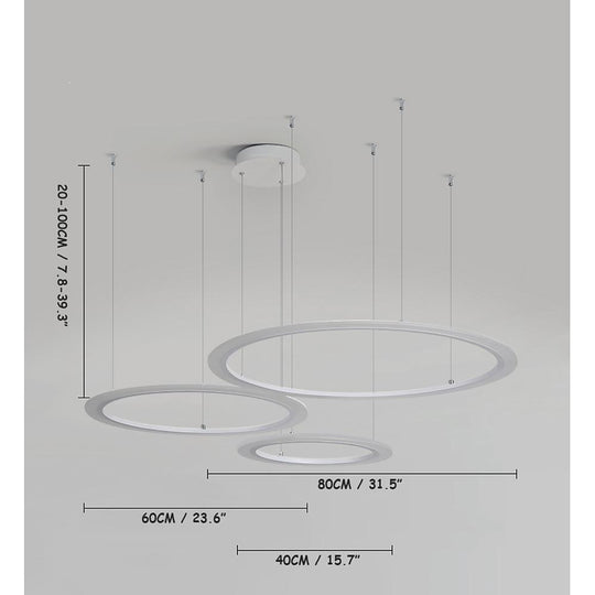 Artistic Circles LED Modern Chandelier Pendant Light