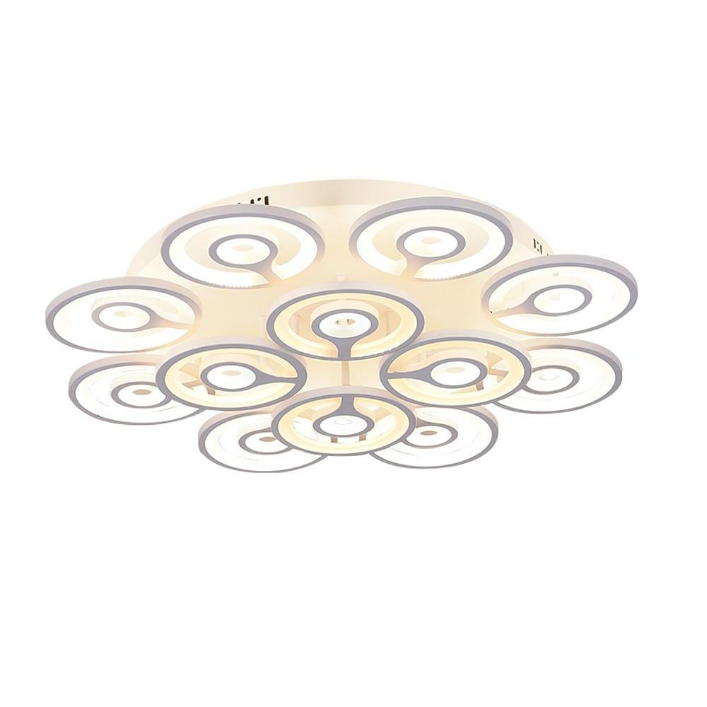 Round Flower Shaped LED Modern Flush Mount Ceiling Light