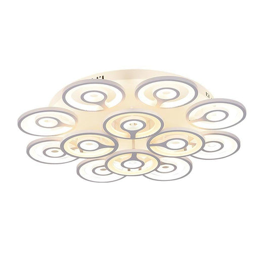 Round Flower Shaped LED Modern Flush Mount Ceiling Light