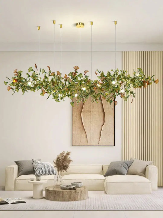 Nordic Glass Leaf Chandelier – Modern Decorative Lighting