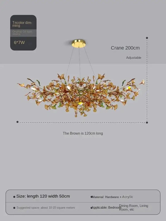 Nordic Glass Leaf Chandelier – Modern Decorative Lighting