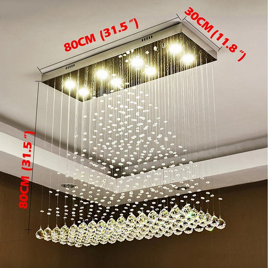 Modern 5-Layer Crystal Chandelier with LED Lighting