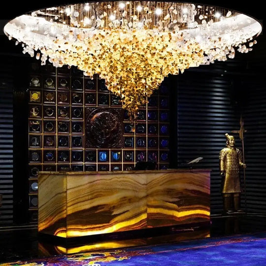 Stone Crystal LED Chandelier – Grand Luxury Lighting