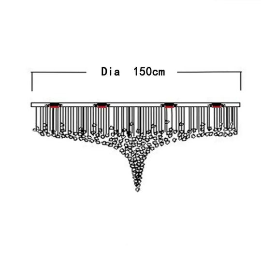 Stone Crystal LED Chandelier – Grand Luxury Lighting