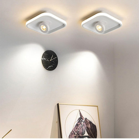 Rounded Square Adjustable LED Spotlight Ceiling Light