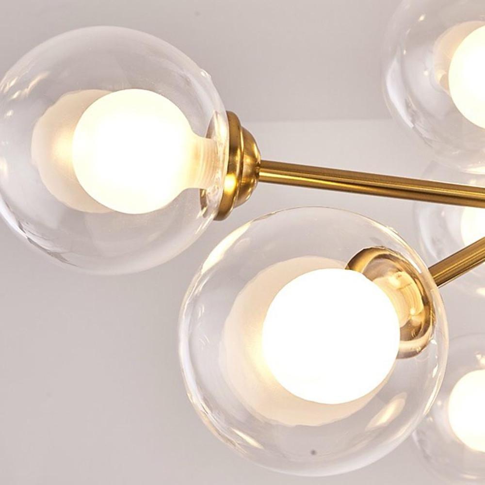 12-Bulb Sputnik Glass Globe LED Chandelier – Modern Design
