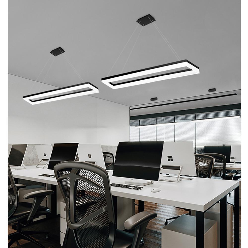 Rectangular LED Modern Home Office Chandelier