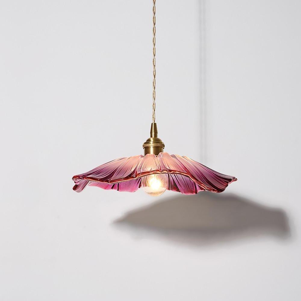 Flower Shape Glass Electroplated LED Nordic Pendant Lighting