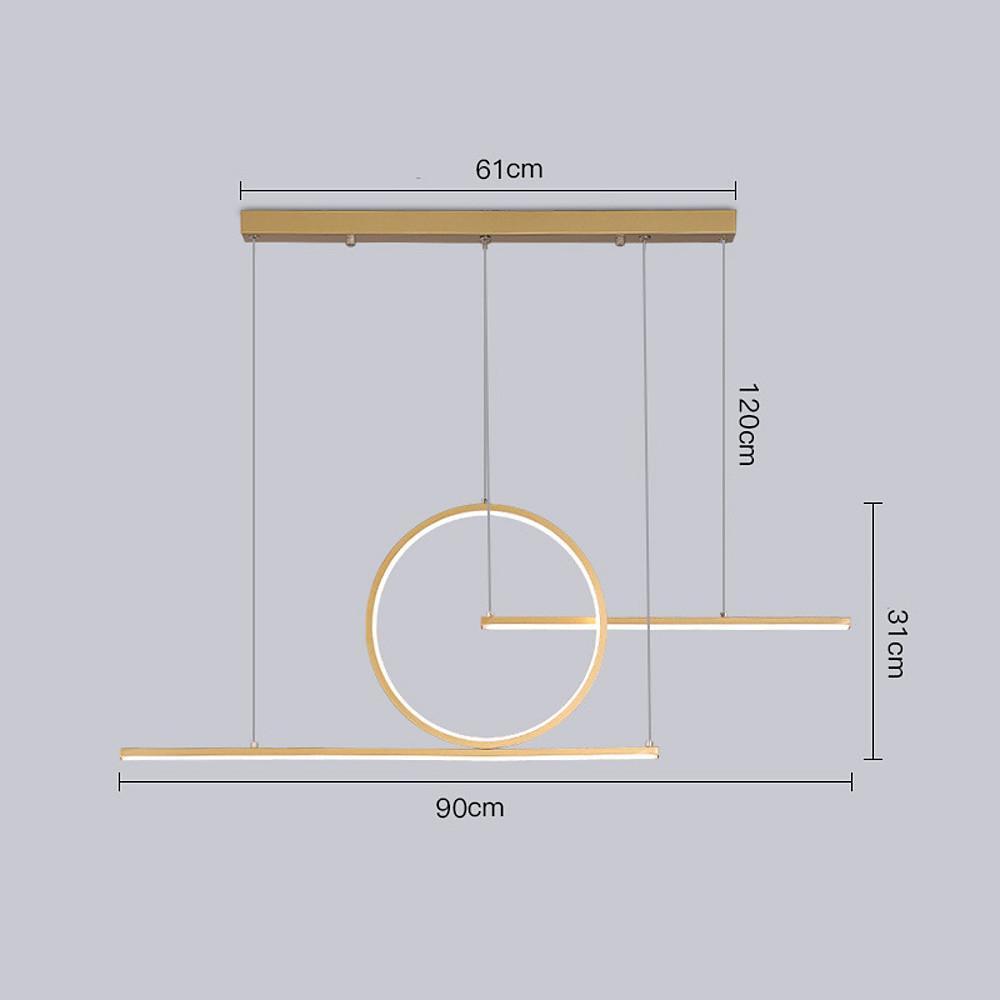 Circle Linear LED Modern Pendant Light for Dining Room